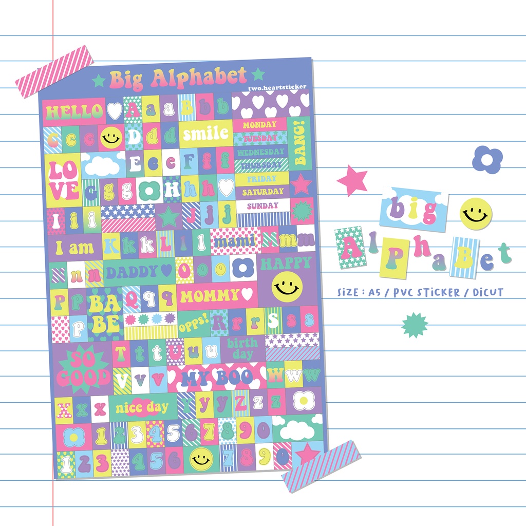 Big Alphabet Sticker (A5) สติ๊กเกอร์