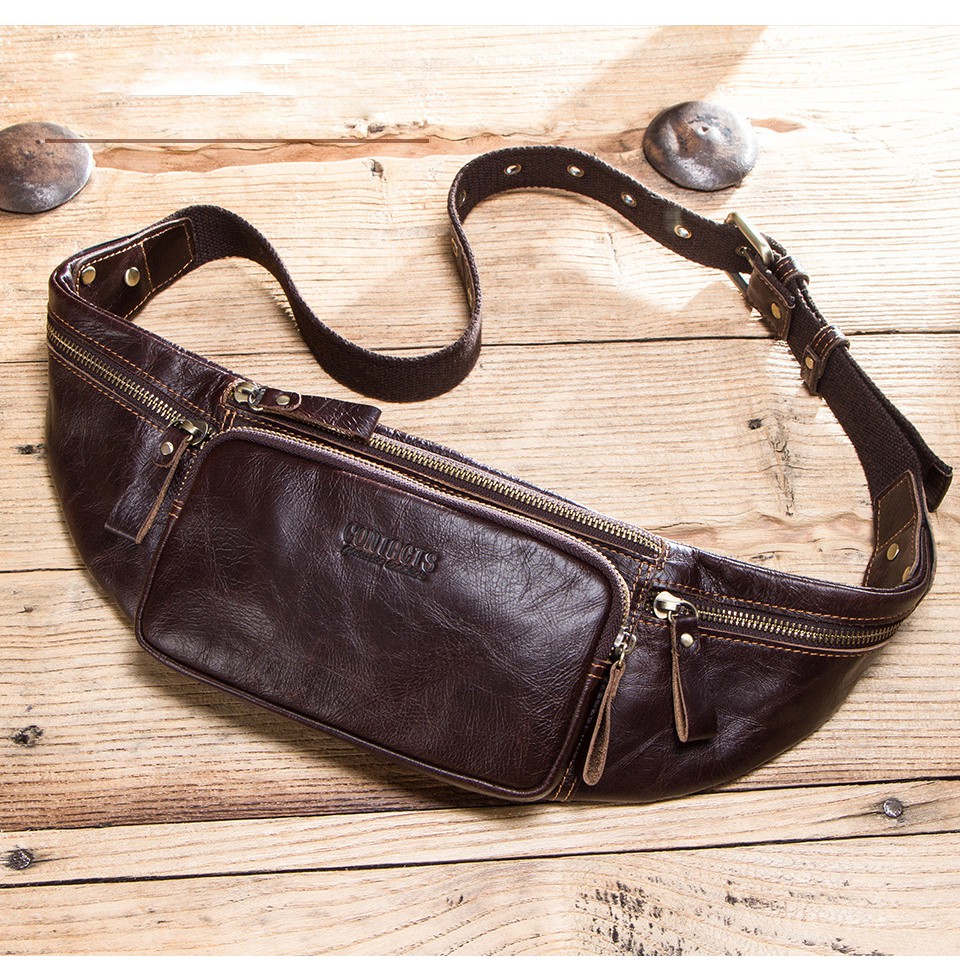 Hutraleather MAXI2 กระเป๋าสะพายข้างผู้ชาย สไตล์แฟชั่นและสง่างาม TC2