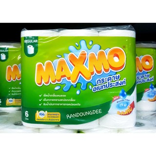 MAXMO แม็กซ์โม่ กระดาษอเนกประสงค์ หนา 2 ชั้น แพ็ค 6 ม้วน Tissues/ ทิชชู่