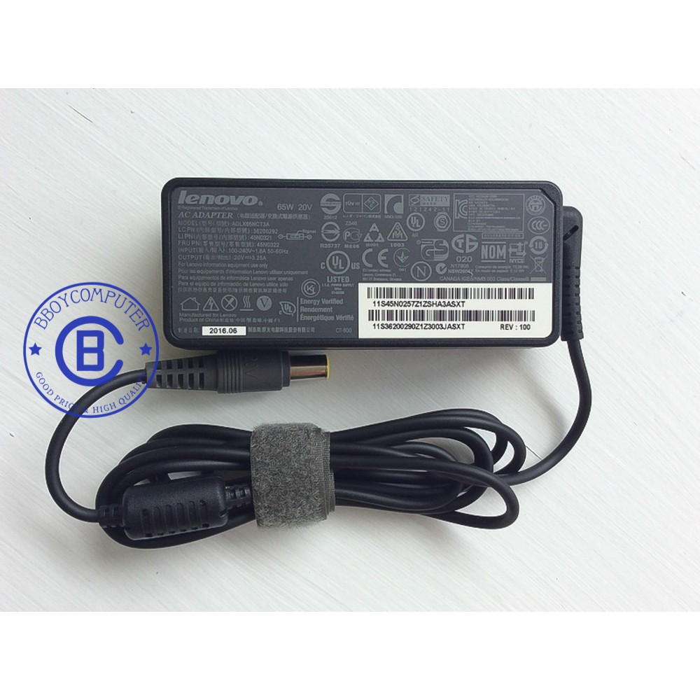 LENOVO Adapter อะแดปเตอร์ ของแท้ LENOVO 20V 3.25A 65W หัว 7.9*5.5 LENOVO THINKPAD SL410 R60 R61 T400