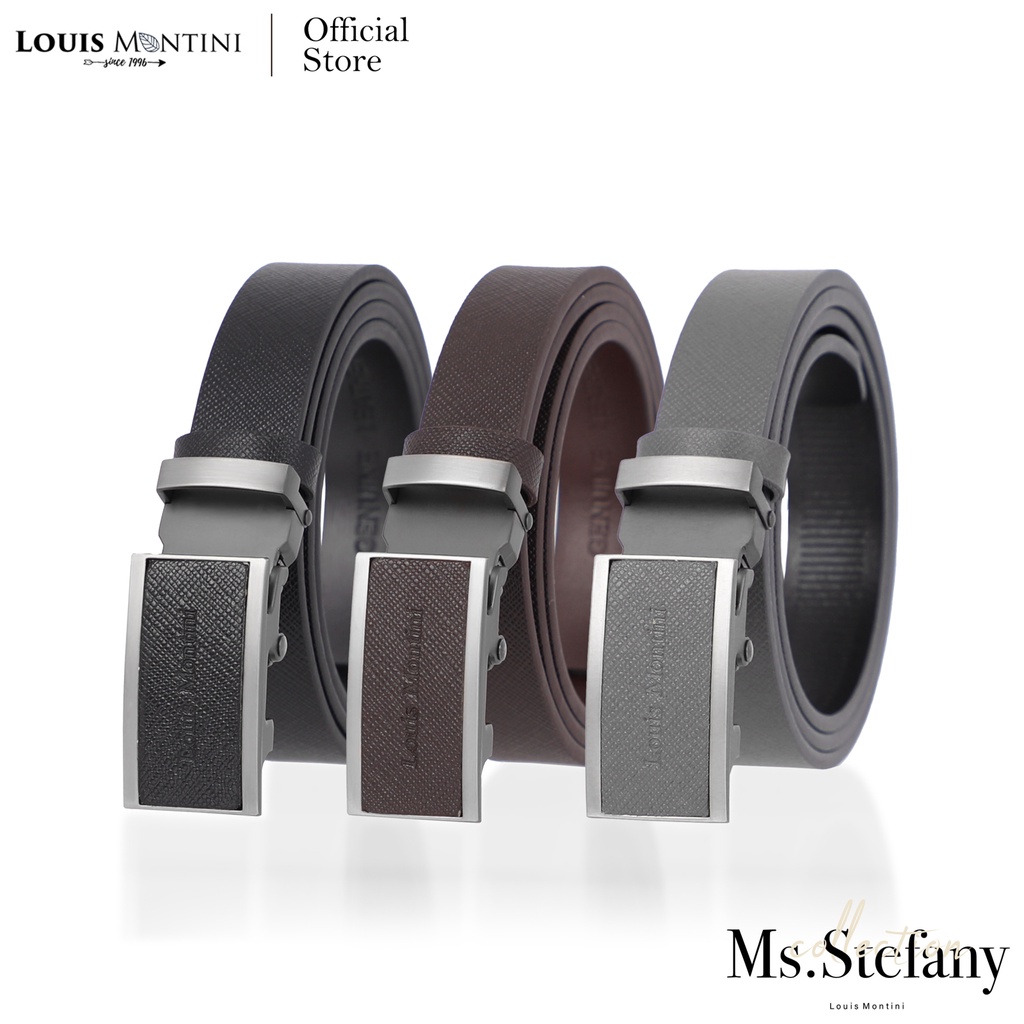 Louis Montini (Business Women) เข็มขัดผู้หญิง หัวออโต้เมติก Automatic Belt for Women - MGW502
