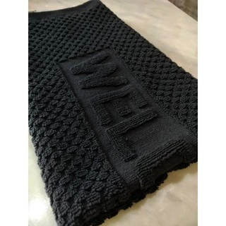 ผ้าเช็ดตัว สีดำ super black สีดำเข้ม