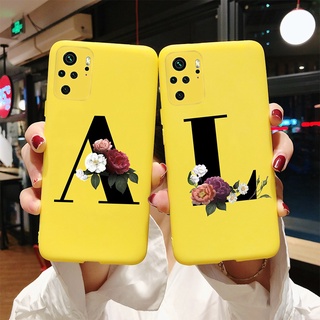 เคส Xiaomi Redmi Note 10 10S Pro Max 4G เคสโทรศัพท์ ใหม่ ดอกไม้ ตัวอักษร ทาสี ซิลิโคนนิ่ม ป้องกันด้านหลัง