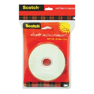 สก๊อตช์ เทปโฟมกาวสองหน้า#110 21 มม. x 5 ม.1013463M Foam Tape#110 21 mm 5M. Scotch Double-Sided Foam Tape #110 21 mm. x 5