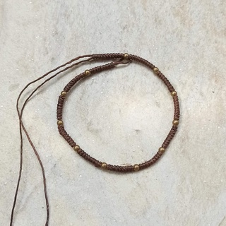 สร้อยข้อเท้า ข้อมือ เชือกถัก ปรับขนาดได้ แบบผูก แฮนด์เมด ทนท…