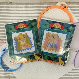 #ชุดปักครอสติส #ชุดปักครอสติช #ชุดปักครอสติสลายการ์ตูน#Counted Cross stitch kit#PINN#ลายTHE LION KING#ขนาด 7.5*7.5 นิ้ว#