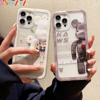 เคสโทรศัพท์มือถือแบบนิ่ม ใส กันกระแทก ลายการ์ตูน Bearbrick แฟชั่น สําหรับ Samsung A22 M32 M52 A13 A23 A33 A73 5G A12 F12 M12 M23 F23 M33 M53 M51 A51 A71