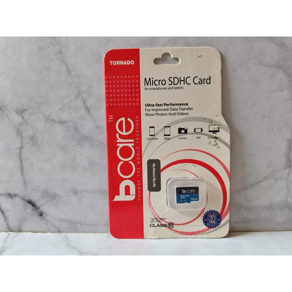 Bcare Micro SD Class 10 100MBPS เดิม 16GB