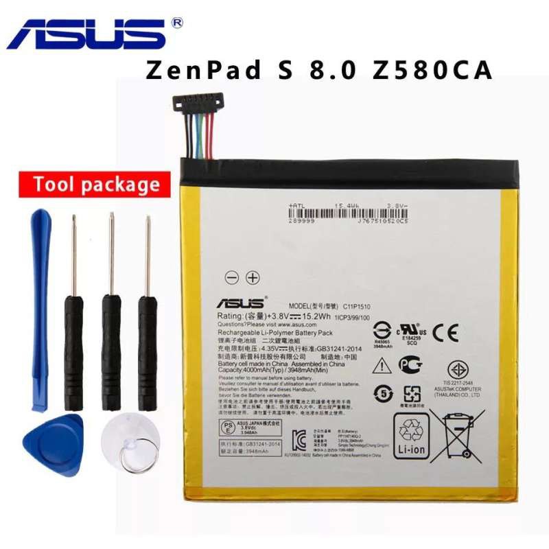 แบตเตอรี่ สำหรับ ASUS ZenPad S 8.0 Z580CA แบตเตอรี่แท็บเล็ต  ASUS C11P1510 4000 mAh. + อุปกรณ์