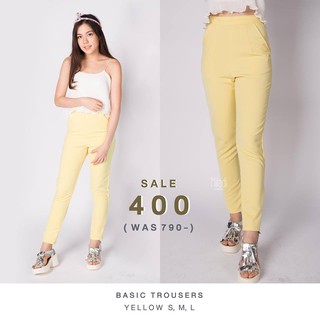 Basic trousers กางเกงขายาว กางเกงขายาวผู้หญิง Miladi