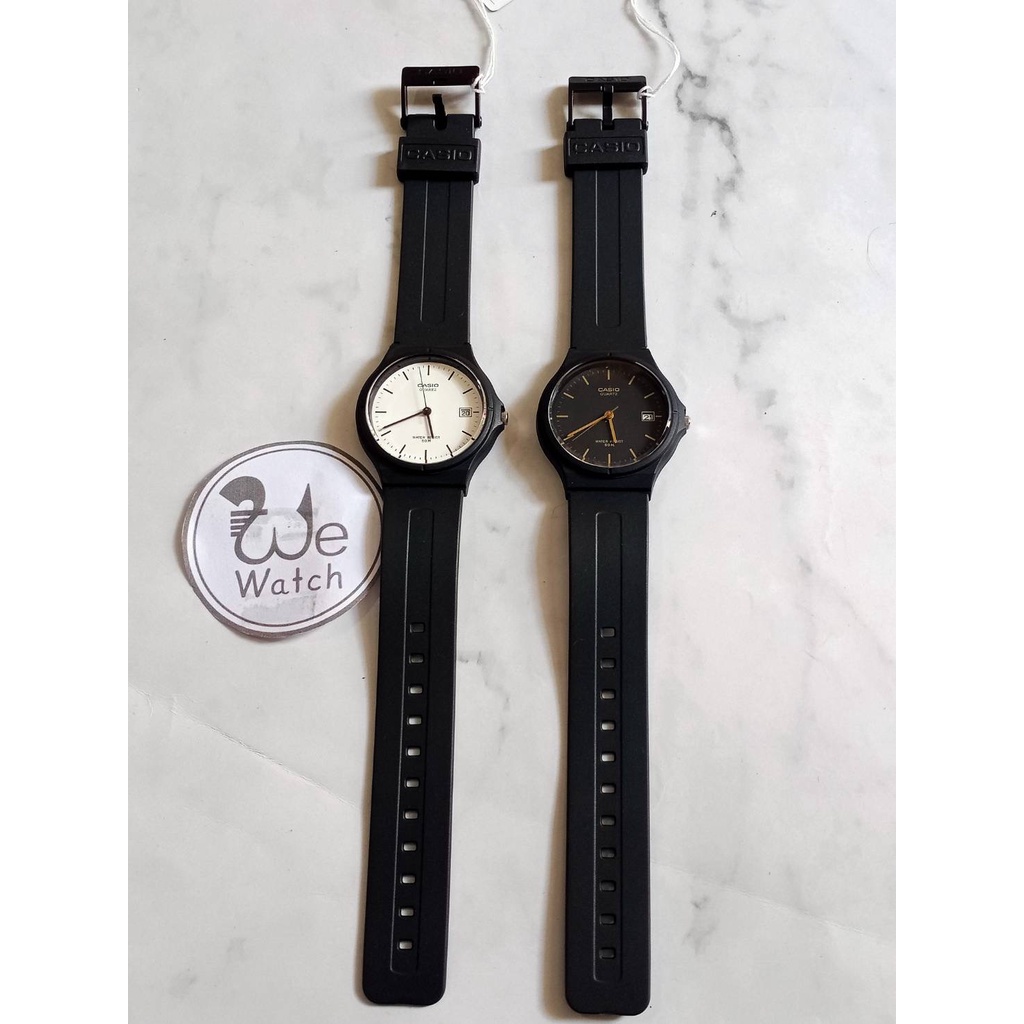 CASIO ของแท้ 💯% รุ่น MW-59 นาฬิกาสำหรับผู้ชาย สายยาง มีวันที่ พร้อมกล่องและใบประกัน 1 ปี MW59 MW-59-7E MW-59-1B