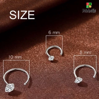 [พร้อมส่ง] ต่างหูห่วง แบบเกี่ยว จิวหู จมูก ขนาดเล็ก สไตน์มินิมอล [รหัส PC]