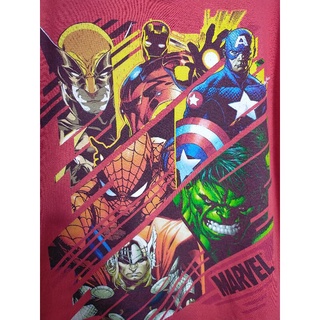 เสื้อยืด มือสอง ลายการ์ตูน marvel อก 46 ยาว 28