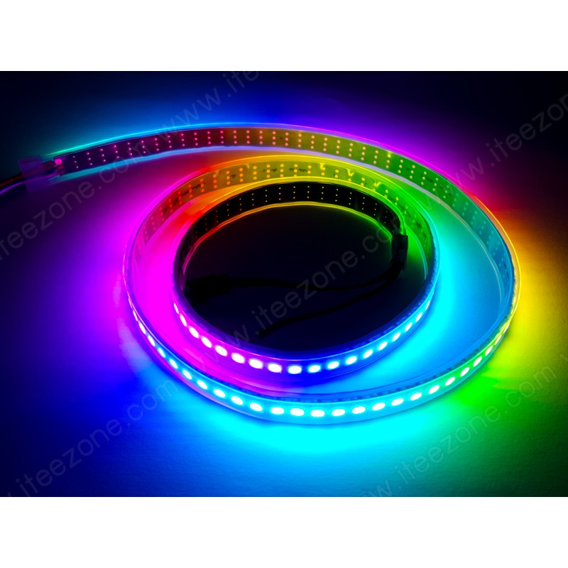 ไฟเส้น RGB 5050 หุ้มกันน้ำ วิ่งอิสระ IC WS2812B 5V หลอดถี่ 60 / 144 LED/M  / แบบแผง 8x32 สามารถควบคุ