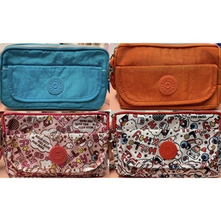 ❗️Sale❗️ Kipling👛 (ลายเยอะ) กระเป๋าคล้องมือ/สะพายยาว 5 ช่อง จุของได้เยอะ ลายน่ารัก