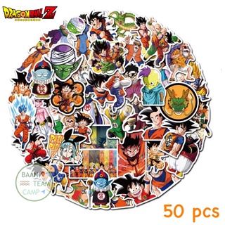 สติ๊กเกอร์ Dragon ball 105 ดราก้อนบอล Z 50ชิ้น ดราก้อน บอล ดาก้อนบอล Dargobball โกคู เบจิต้า จอมมารบลู มังกร การ์ตูน