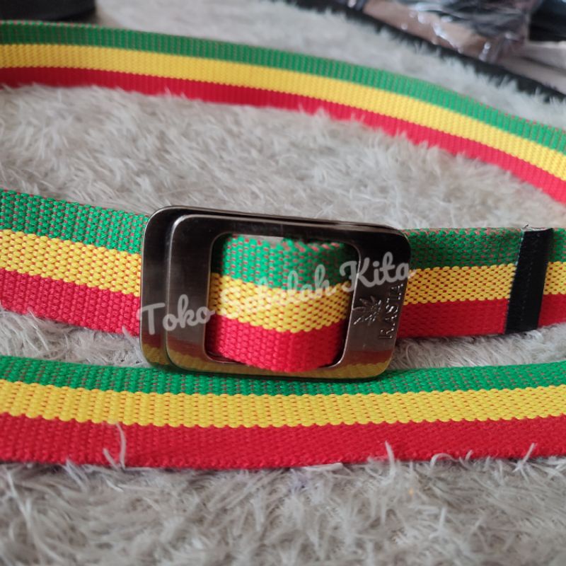 เข็มขัดมีดโกน Rasta | เข็มขัดผู้ชายผ้าใบ Rasta Mania Edition