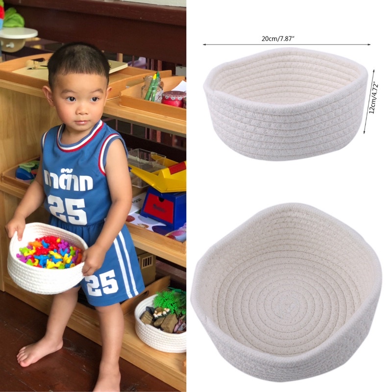 Sensory play ตะกร้าใส่ของเล่นบนชั้นวาง Montessori (พร้อมส่ง )