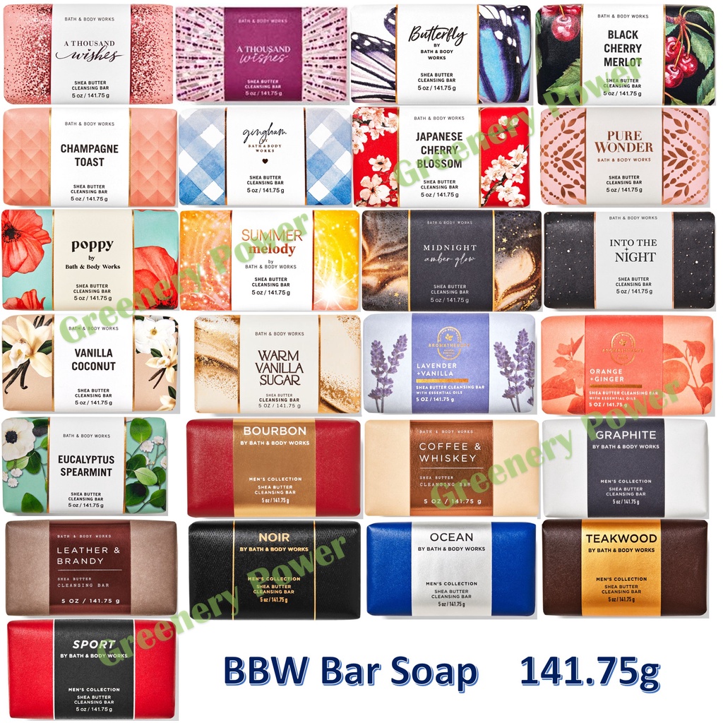 ฺฺBBW สบู่ก้อน พร้อมส่ง Bath and Body Works Shea Butter Cleansing Bar barsoap 141g. สบู่ก้อนทำควาามสะอาดผิวกาย