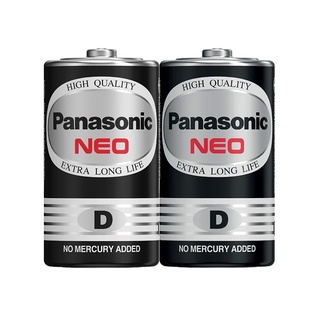 ถ่านไฟฉาย Neo D PANASONIC รุ่น R20NT/2SL (แพ็ค 2 ก้อน) สีดำ