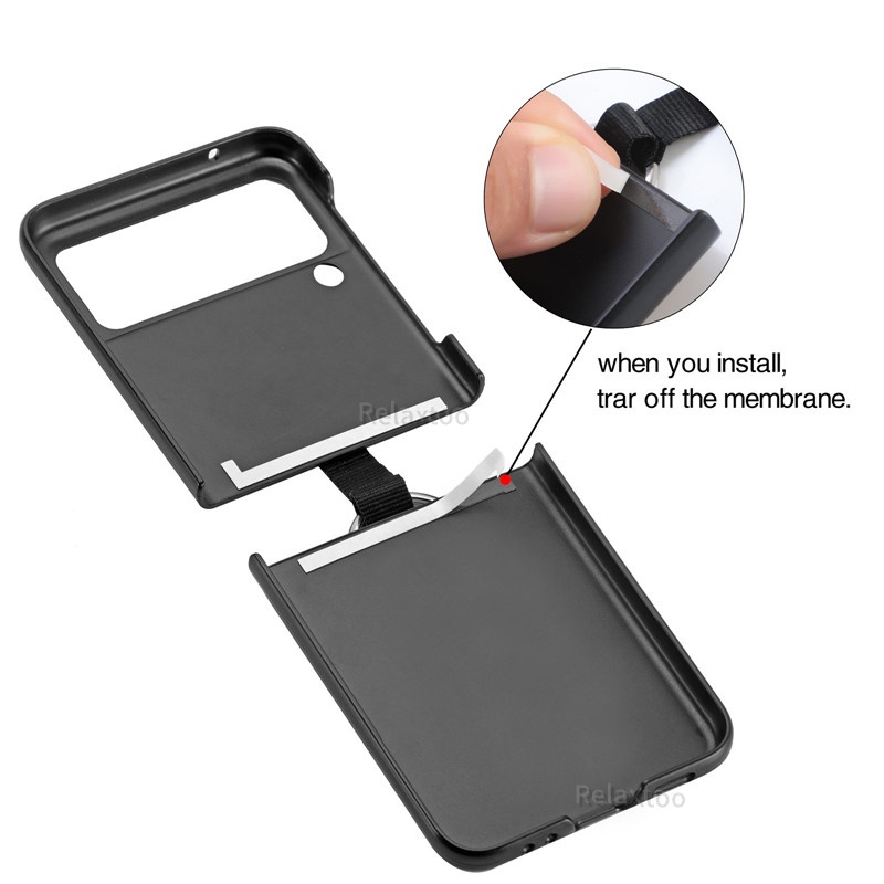 Fashion Litchi Grain Ring Case for Samsung Galaxy Z Flip3 Flip4 Flip 3 4 5G Cover Anti-fall luxury leather Phone Cases for Flip3 With Ring Casing #8