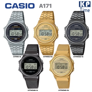 Casio นาฬิกาข้อมือผู้หญิง สายสแตนเลส รุ่น A171 ของแท้ประกันศูนย์ CMG