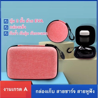 กล่องใส่สายชาร์จ หูฟัง กันน้ำ กันฝุ่น กล่องเก็บสายชาร์จ