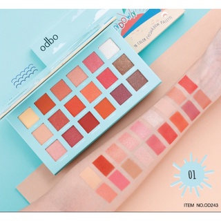 ⚡FLASH SALE⚡♡พร้อมส่ง OD243 ODBO SUNDOWN 18 COLOR EYESHADOW PALETTE