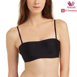 Wacoal Body Bra บราเกาะอก สีดำ (BL) รุ่น WB3B53 มีโครง 1/2 Cup สลับสายได้ 10 แบบ ไร้ตะเข็บ เกาะแน่น เกาะอก วาโก้ บรา