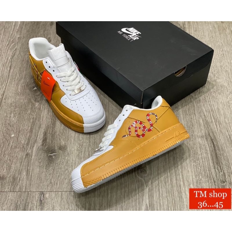 พร้อมส่ง!! รองเท้าผ้าใบแฟชั่นผู้ชายสตรีทGG x Nike AF1 รองเท้าไนท์กี้แอร์ฟอร์สวัน Air Force1