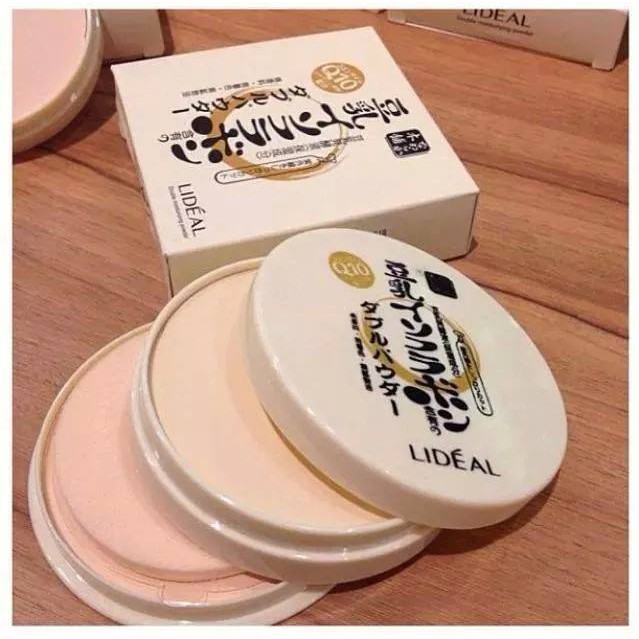 แป้ง Lideal Q10 Double Moisturizing Powder (แป้งเต้าหู้2ชั้น) ( ไม่มีกระจก )