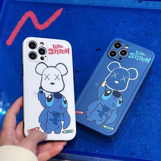 เคสโทรศัพท์มือถือนิ่ม ลาย Stitch Violent Bear สําหรับ iPhone13 7p 8p X Xs Xr XsMAX 11 12 12Pro 12ProMAX