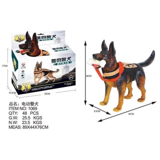 ProudNada Toys ของเล่นเด็ก หุ่นยนต์ สุนัขตำรวจ เยอรมันเชเพิร์ด แอลเซเชียน DOGGY DEFENDERS POLICE DOG  NO.061041