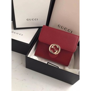 กระเป๋าสตางค์GUCCI Interlocking G Short Wallet 🔸Size : 4.72” (L) x 4.33” (H) x 1.18” (D)