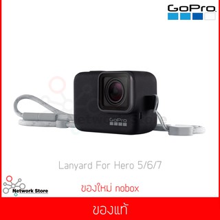 GOPRO Sleeve + Lanyard สีดำ สำหรับ เคสยางซิลิโคนระดับพรีเมี่ยม Hero 5 / 6 / 7 แท้ศูนย์ (No Box ไม่มีกล่อง)