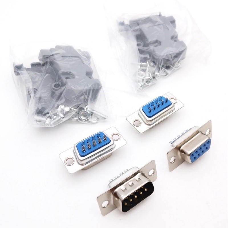 ชุดหัวประกอบ DB-9 DB9 RS232 Male Female Connector with socket D-Sub 9 pin PCB Connector