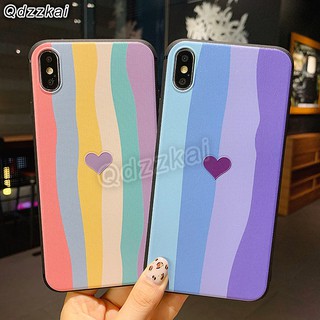 เคสโทรศัพท์มือถือลายทางสีรุ้งสําหรับ Samsung Galaxy S8 S9 S10 S20 S30 S21 Plus S20 S21 S30