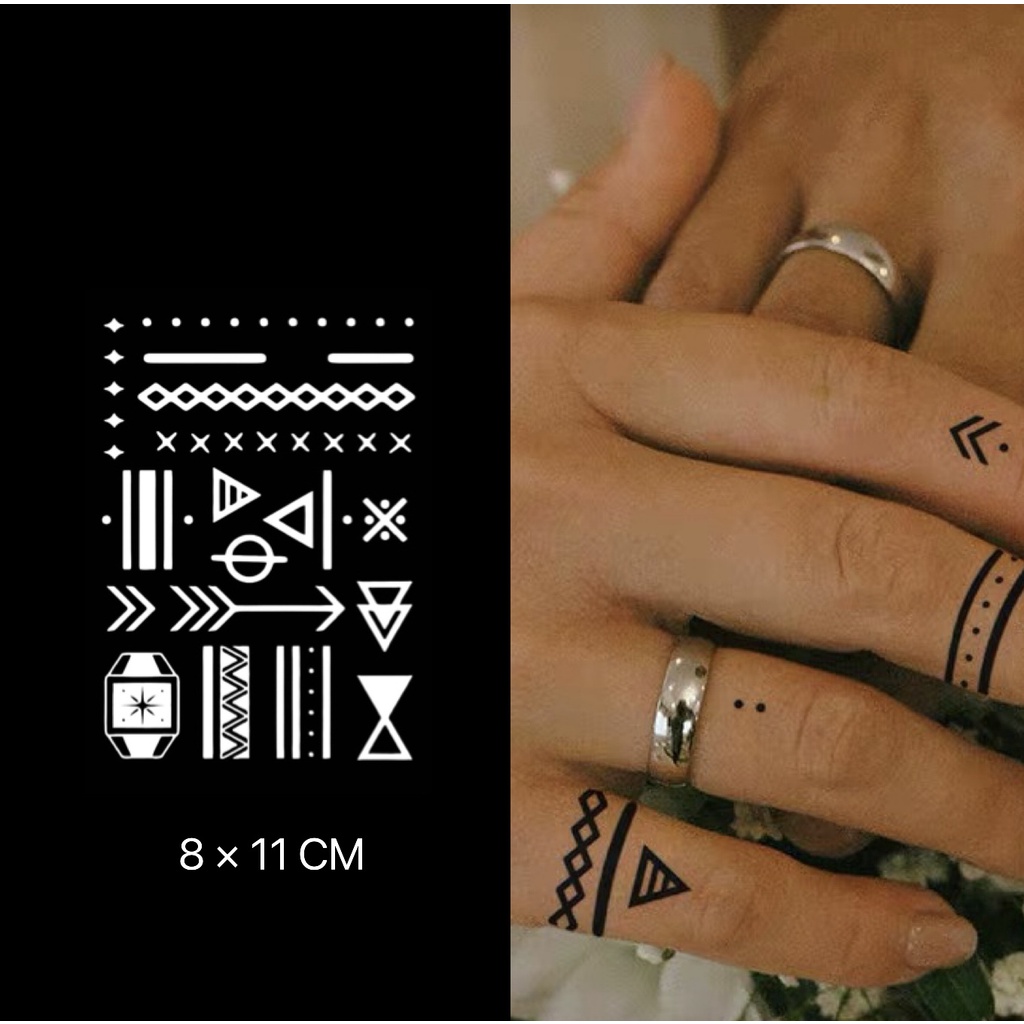 Mars TattooNEW Technology Magic, Long Lasting 2 สัปดาห์, รอยสักกึ่งถาวร, รอยสักชั่วคราว, สติ๊กเกอร์รอยสัก, สักปลอม, นิ้ว, X101