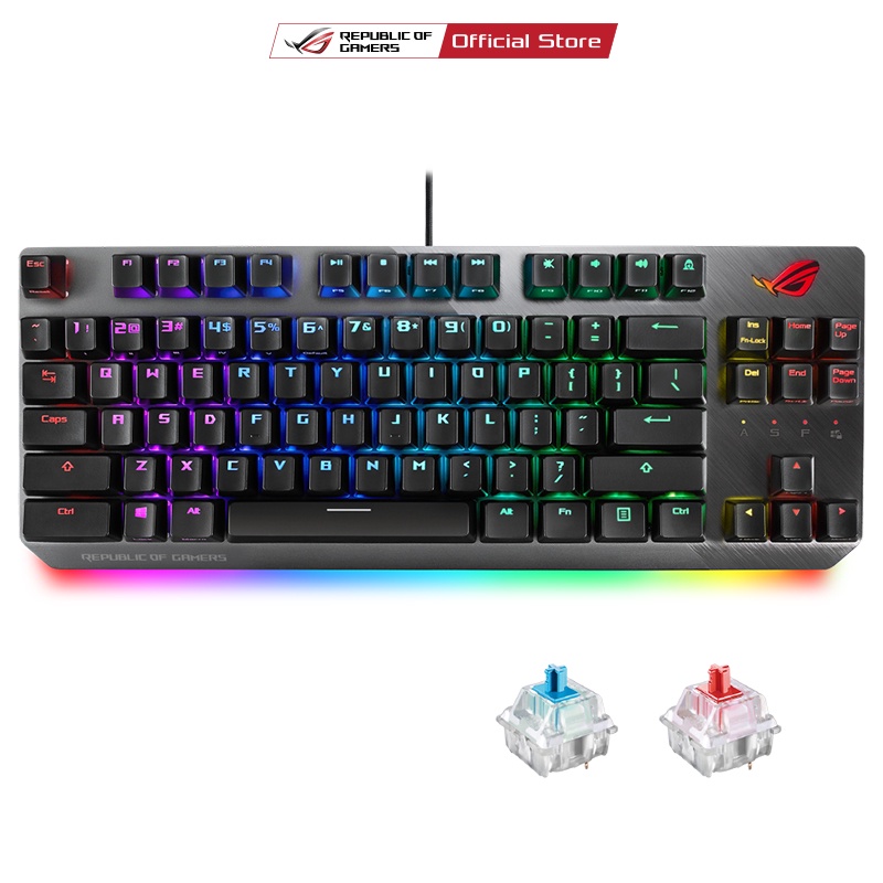 ASUS ROG Strix Scope NX TKL BL/RD switch Keyboard TH/EN ( คีย์บอร์ด ) มีภาษาไทย / อังกฤษ