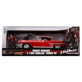 1:24 Freddy Krueger &amp; 1958 Cadillac Series 62 (Hollywood Rides) [JADA]