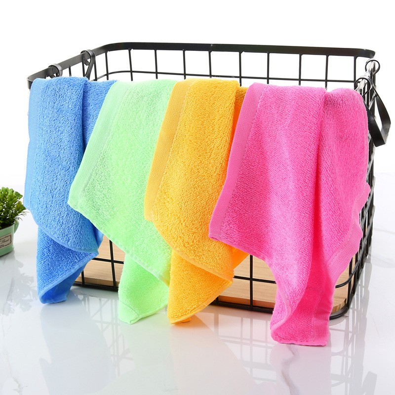 ผ้าเช็ดมือ ผ้าเช็ดเครื่องครัว ผ้าเช็ดอเนกประสงค์ COTTON  คละลาย ขนาด 12 x 12 นิ้ว