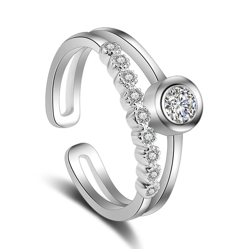 แหวนเงิน 925 ชุดแต่งงานง่ายๆชุดราตรี RA5R 925 Silver Ring Wedding