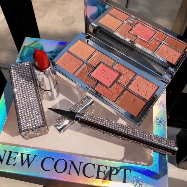 เซตของขวัญ เซตแต่งหน้า​ Hojo New Concept 3 ชิ้น อายไลเนอร์​ อายแชโดว์​ ลิปสติก​ แพคเกจสวยหรู ดูไฮโซ 