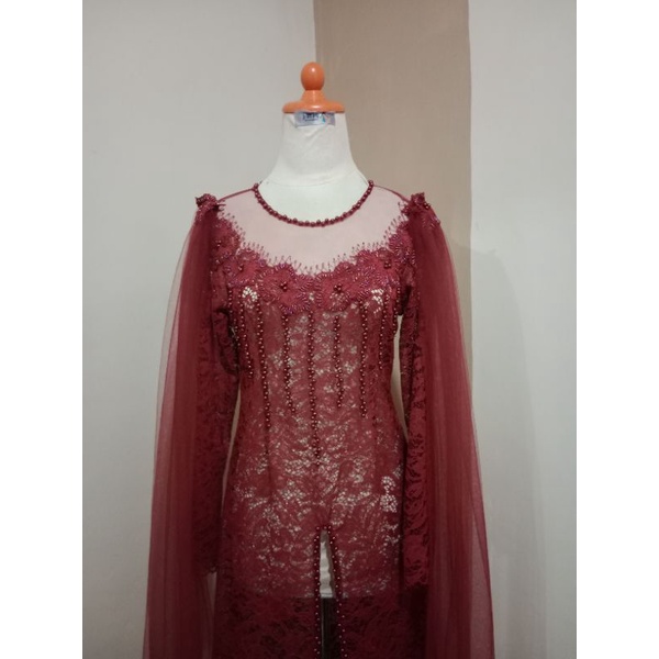 Akad KEBAYA CHEAP RECEPTION KEBAYA NECK BABY SABRINA SHOPEE