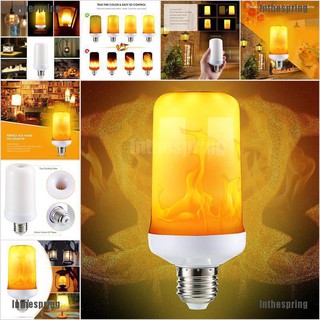 Inthespring☆ หลอดไฟเอฟเฟค Led E27 5W 4 โหมด สําหรับตกแต่ง