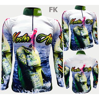 เสื้อตกปลา,ปั่นจักรยาน FK Green Monster attack ป้องกันแสง UV