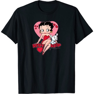 เสื้อยืดโอเวอร์ไซส์เสื้อยืด พิมพ์ลาย Betty Boop Sweetheart สําหรับผู้ชาย และผู้หญิงS-3XL