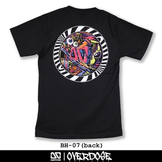 Overdose T-shirt เสื้อยืดคอกลม สีดำ รหัส BH-07(โอเวอโดส)