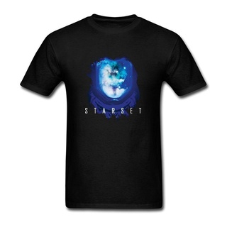 เสื้อยืดคอกลม Starset Design Cotton Short Sleeve Men T Shirt BlackS-5XL