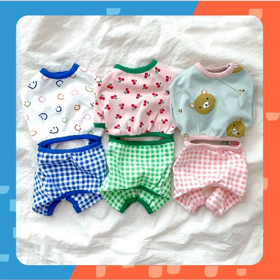 [ พร้อมส่ง] ชุดสัตว์เลี้ยง จั้มสูทพิมพ์ลาย Printed Four-Leg Clothes ชุดแมว ชุดหมา ชุดสัตว์เลี้ยง ชุดสุนัข เสื้อแมว